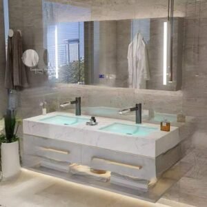 2/60Inch Floating Top Vanity Unit With Sink