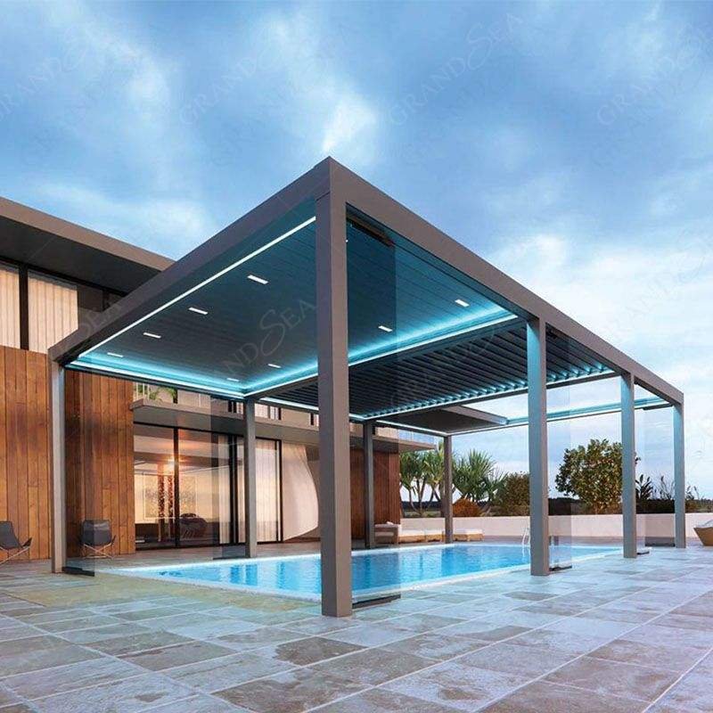 Metal Louver Electric Exterior Louvered Outdoor Aluminium Pergola