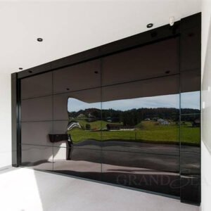 Black Reflective Mirror Garage Door