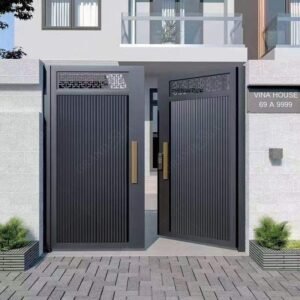 Digital Lock  Aluminium Boundary Wall Gate