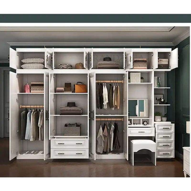 Bedroom Wardrobe Wooden Cabinet (Full Set)