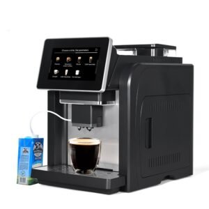 MOSEENER Commercial Latte Espresso Coffee Machine – Stainless Steel Dual Boiler, Touch Control