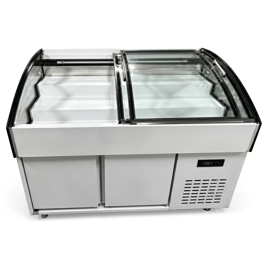 3-Step Refrigerated Display Counter with Undercounter Freezer (Single Compressor)